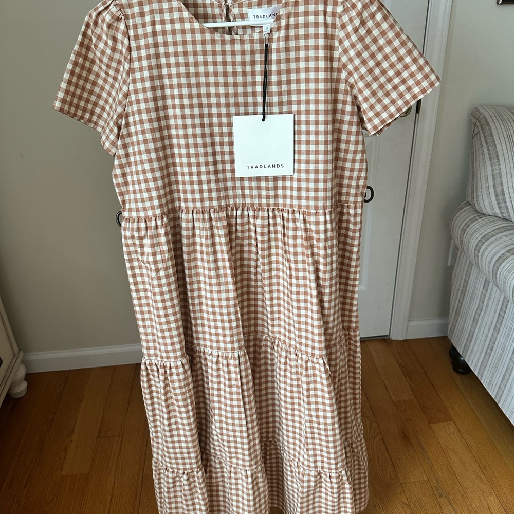 Tradlands Gingham Tiered Dress